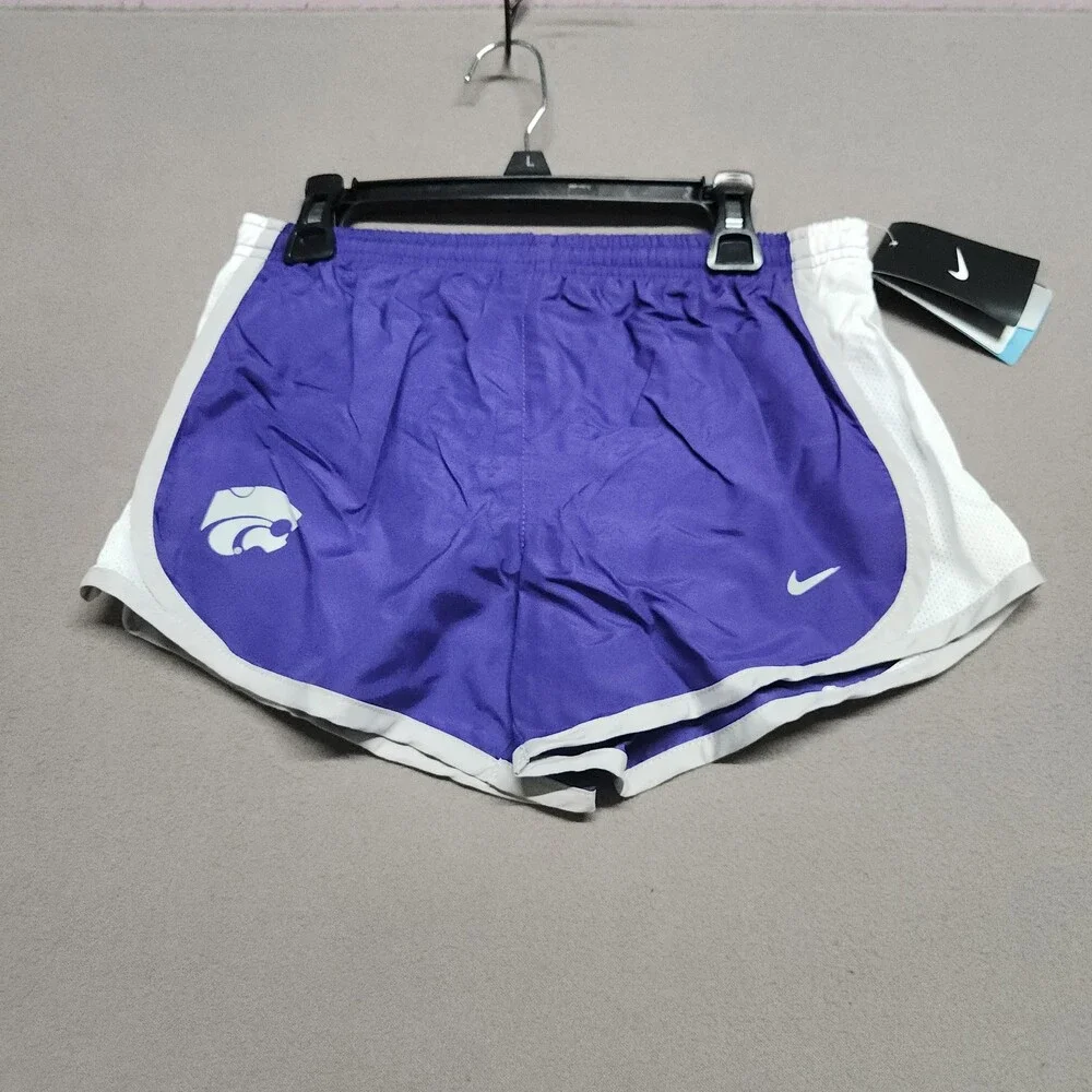 Nike Kansas State St Wildcats Dri-Fit Running Shorts L Youth L Purple White 143